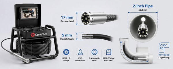 Best Drain Camera for 2-Inch Pipes: Size, Cable & Bend Guide