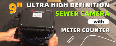 Sanyipace S8951DM 9" Ultra High Definition Sewer Camera with Meter Counter "SEWER ESCAPE"