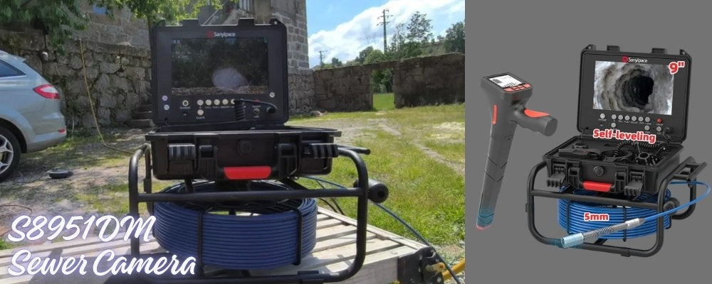 Investigating an Old Underground Drain Pipe with a Sewer Inspection Camera