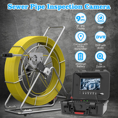 360 Rotating Pipe Camera Long Range 263ft - 525ft Sewer Camera | U88360 (Shipped within a week)