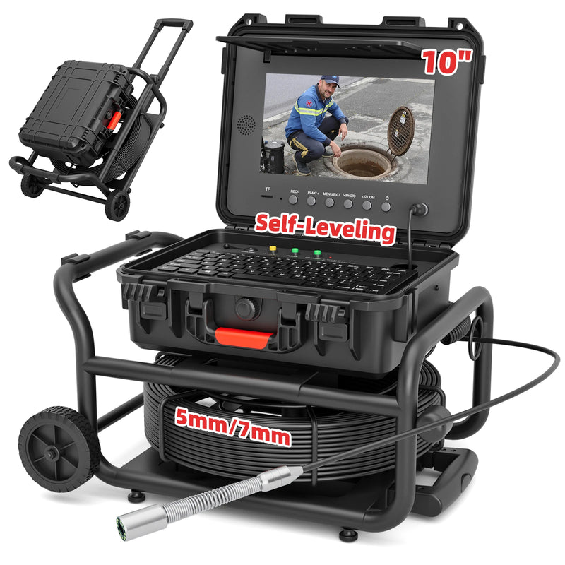 Sewer Camera with Easy Mobility Pull Handle & Wheels Plumbing Camera | S860DSTKM