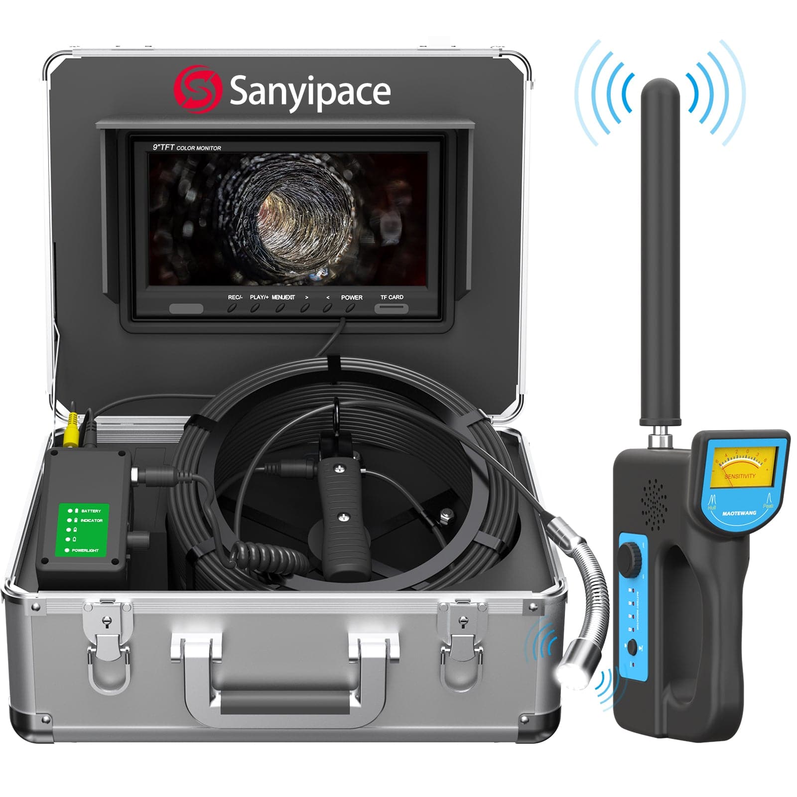 9 inch Upgrade 512Hz Locator Sewer Camera | Sanyipace F929ADFB8R