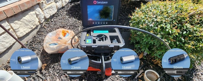 17mm, 23mm, 31mm, and 50mm Sewer Camera Head Diameter