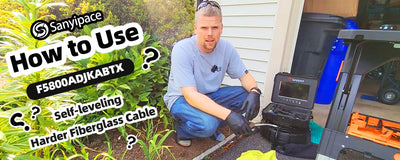 How to use a Sanyipace Sewer Camera Self-Leveling, 328ft/100m 0.2in/5mm Harder Fiberglass Cable