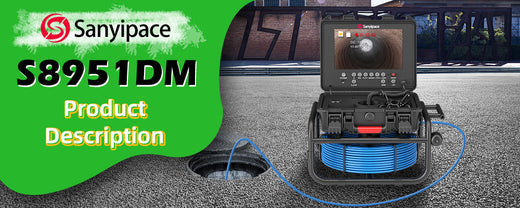 9-Inch Soft Cable Sewer Camera with Meter Counter