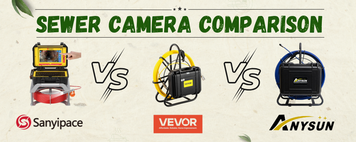 Sewer Camera Comparison: Sanyipace, VEVOR, and Anysun