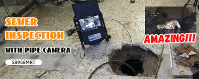 Sewage pipe inspection with camera. AMAZING!!!