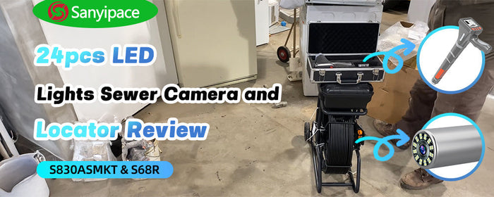Sanyipace 24pcs LED Lights Sewer Camera and Locator Review