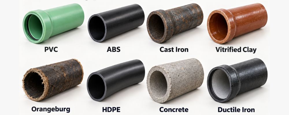 What Are the Types of Sewer Pipes? Materials and Common Problems