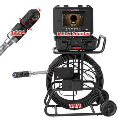 360 Rotating Plumbing Camera with 9mm Coils Sewer Camera | S830ASMKT360 (Shipped within a week)