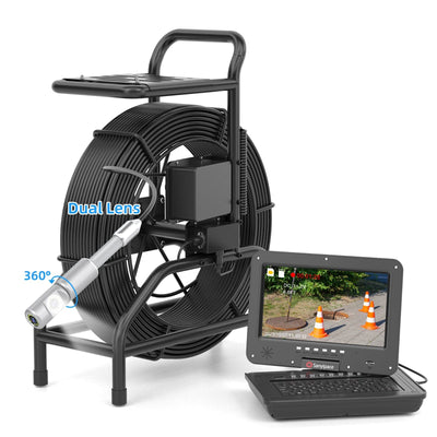 360° Horizontal Rotating Sewer Camera with Meter Counter | S810ASMKT360