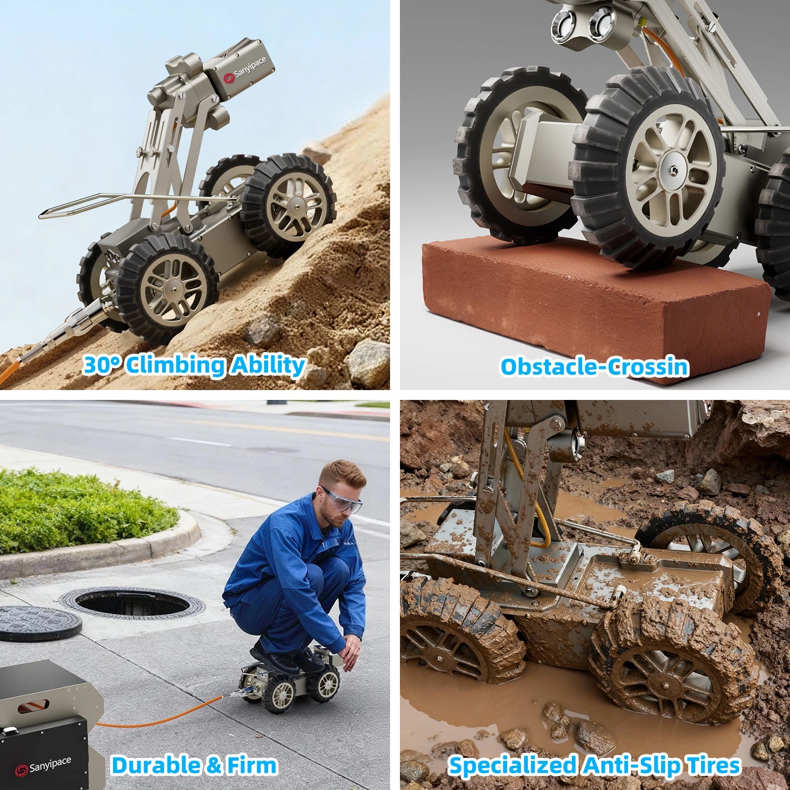 Robotic Sewer Crawler 360 Rotation Sewer Camera | U99360 (Shipped within a week)
