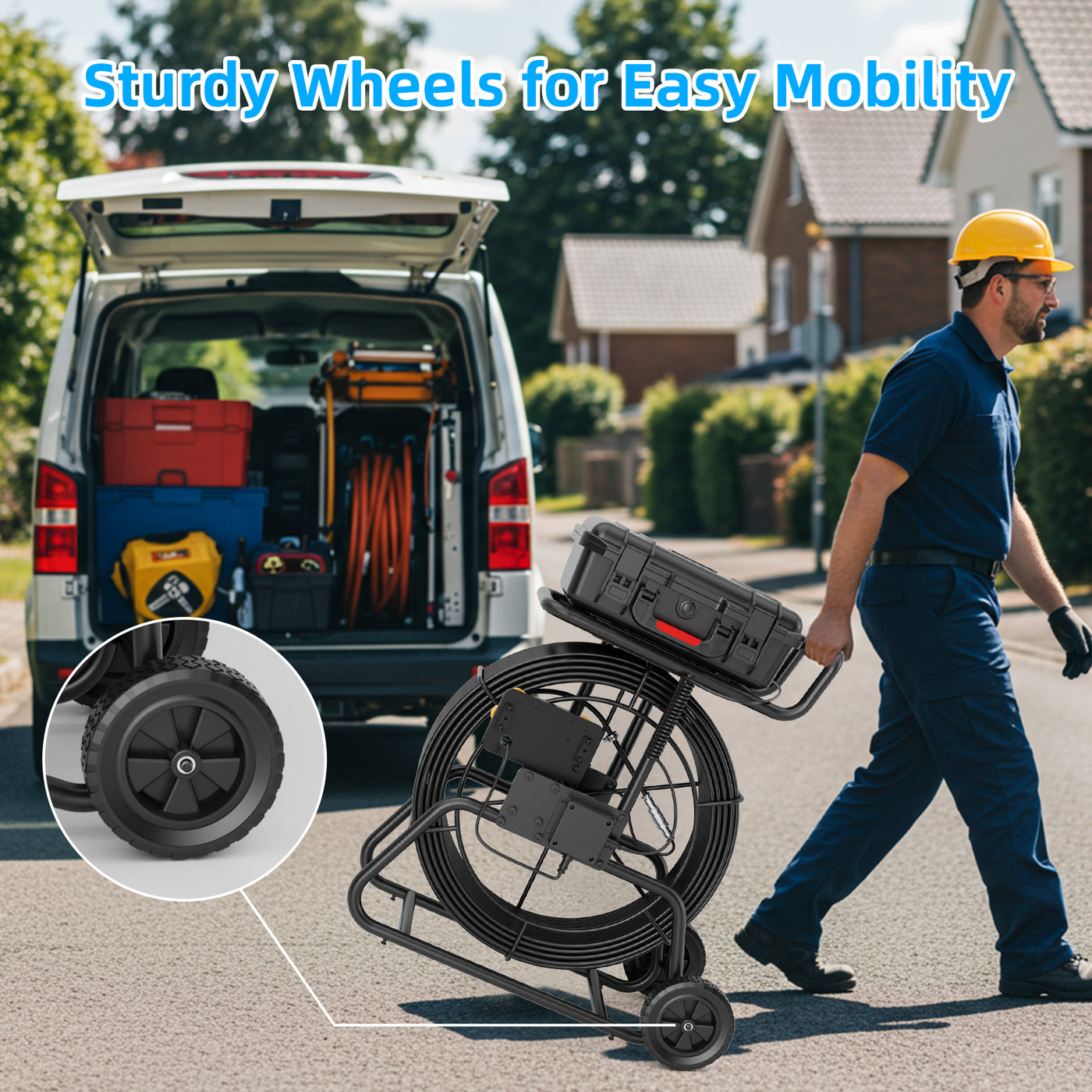 360 Rotating Plumbing Camera with 9mm Coils Sewer Camera | S830ASMKT360 (Shipped within a week)