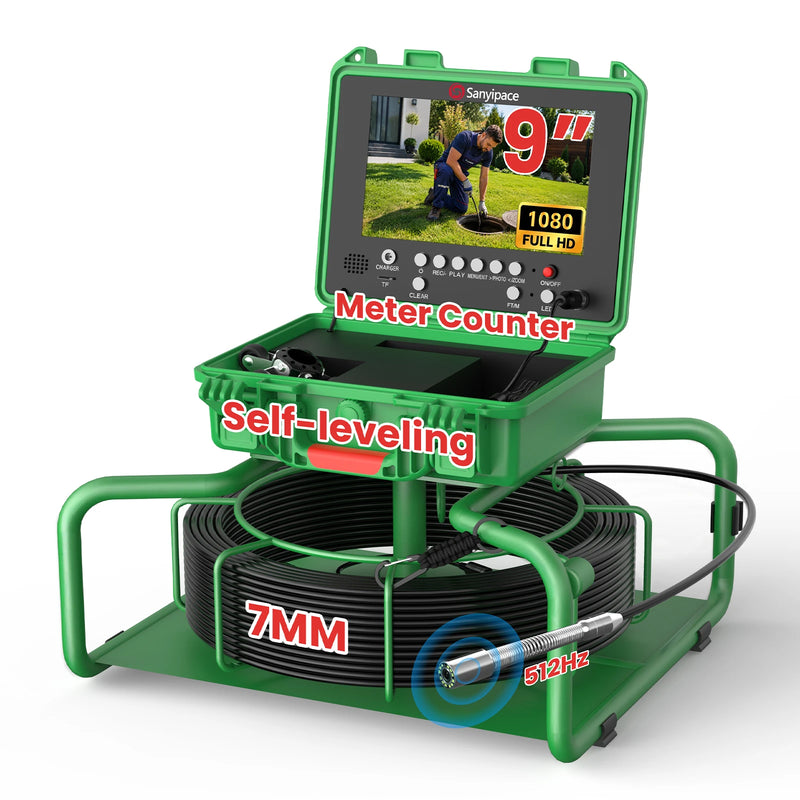 Bright Green Drain Camera with 512Hz Sonde & Self-leveling | S880GDSTKM