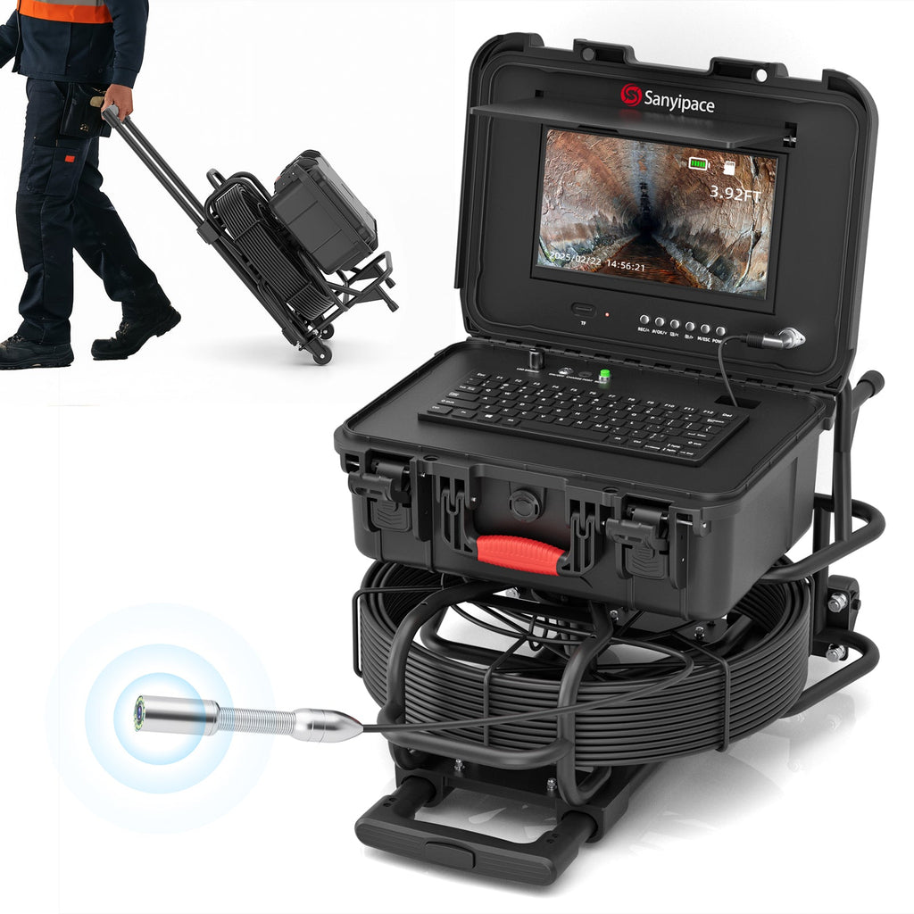 10-inch Sewer Camera with Easy Mobility Pull Handle & Wheels Drain Camera | S510DSRKM