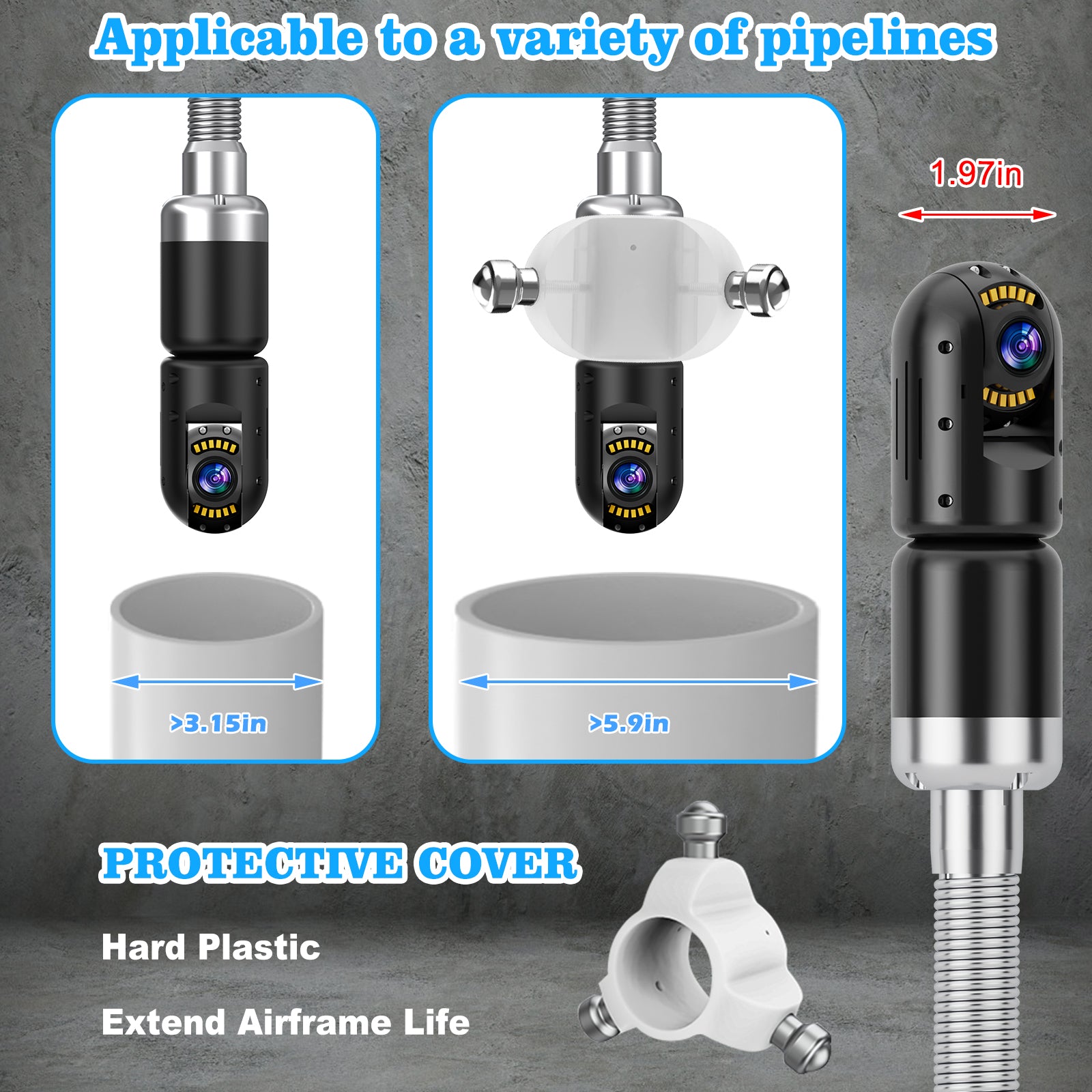 Sewer Inspection Camera with Rotating Camera