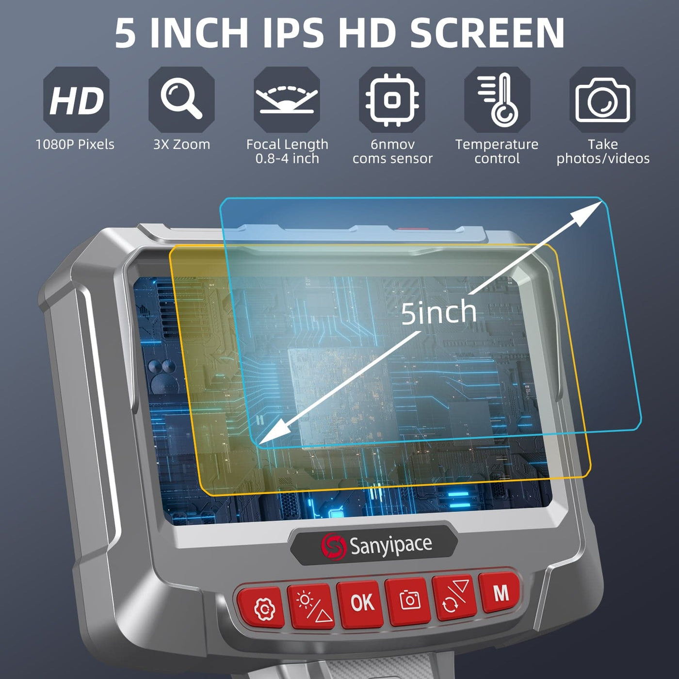 5 Inch IPS HD Screen