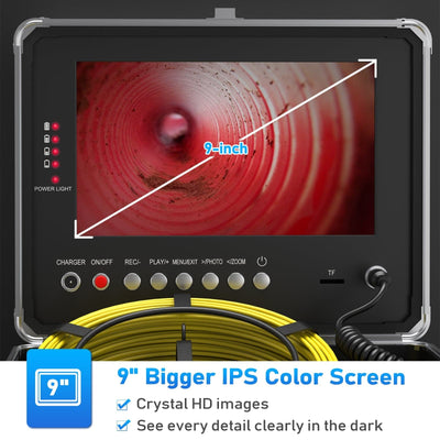 9inch Monitor Sewer Drain Industrial Endoscope | Sanyipace F9C13