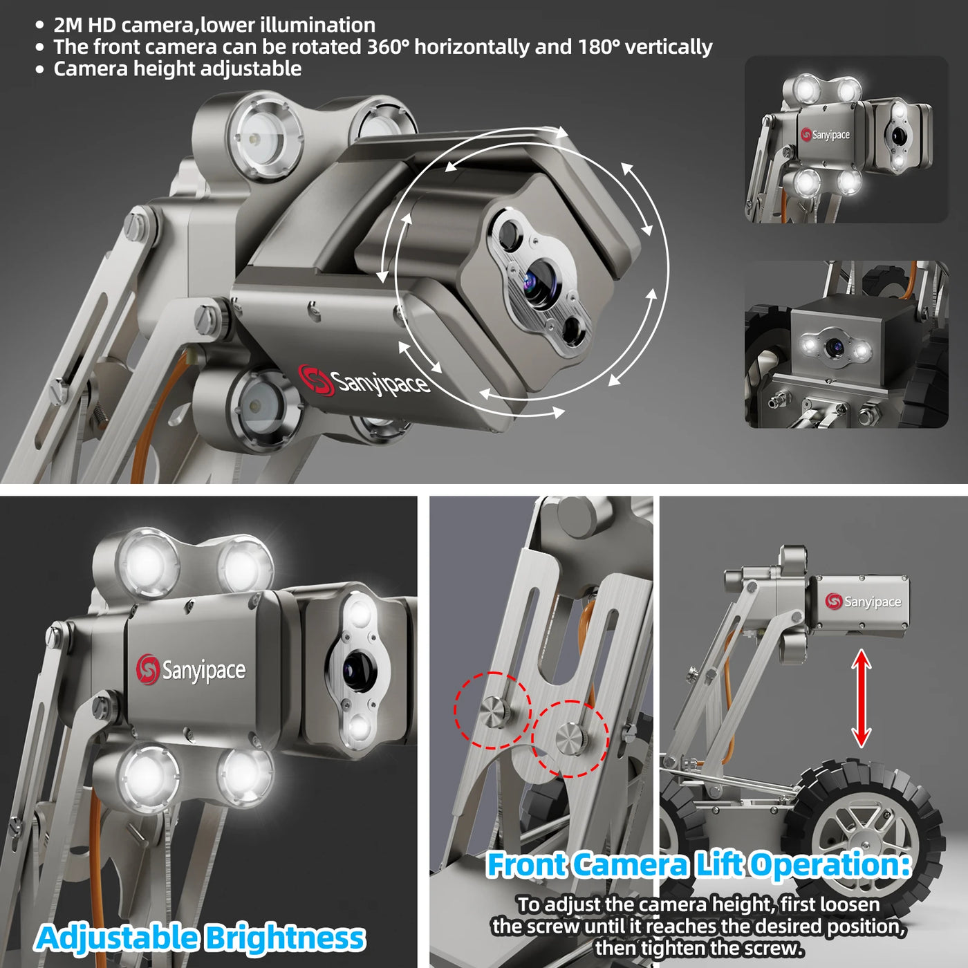 Robotic Sewer Crawler 360 Rotation Sewer Camera | U99360 (Shipped within a week)