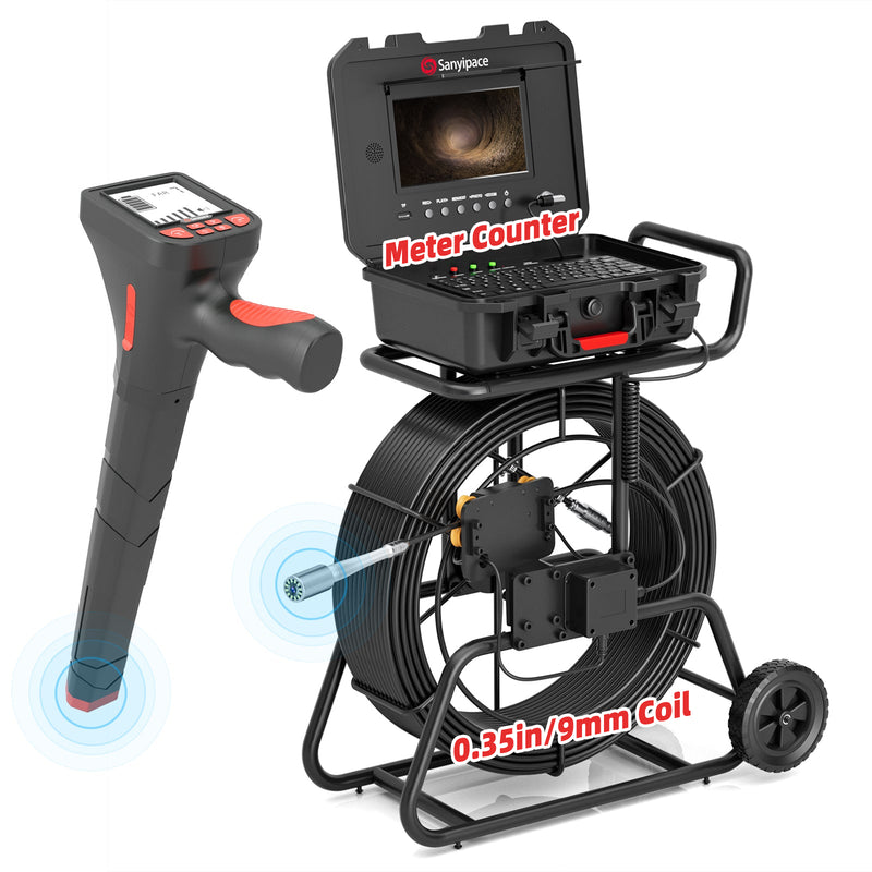 24pcs LED Lights Sewer Camera 9mm Coils Drain Camera with Locator | S830ASMKT & S68R