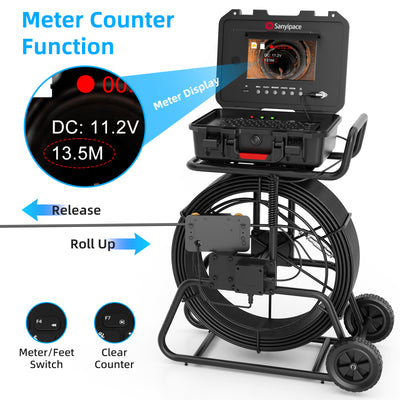 360 Rotating Plumbing Camera with 9mm Coils Sewer Camera | S830ASMKT360 (Shipped within a week)
