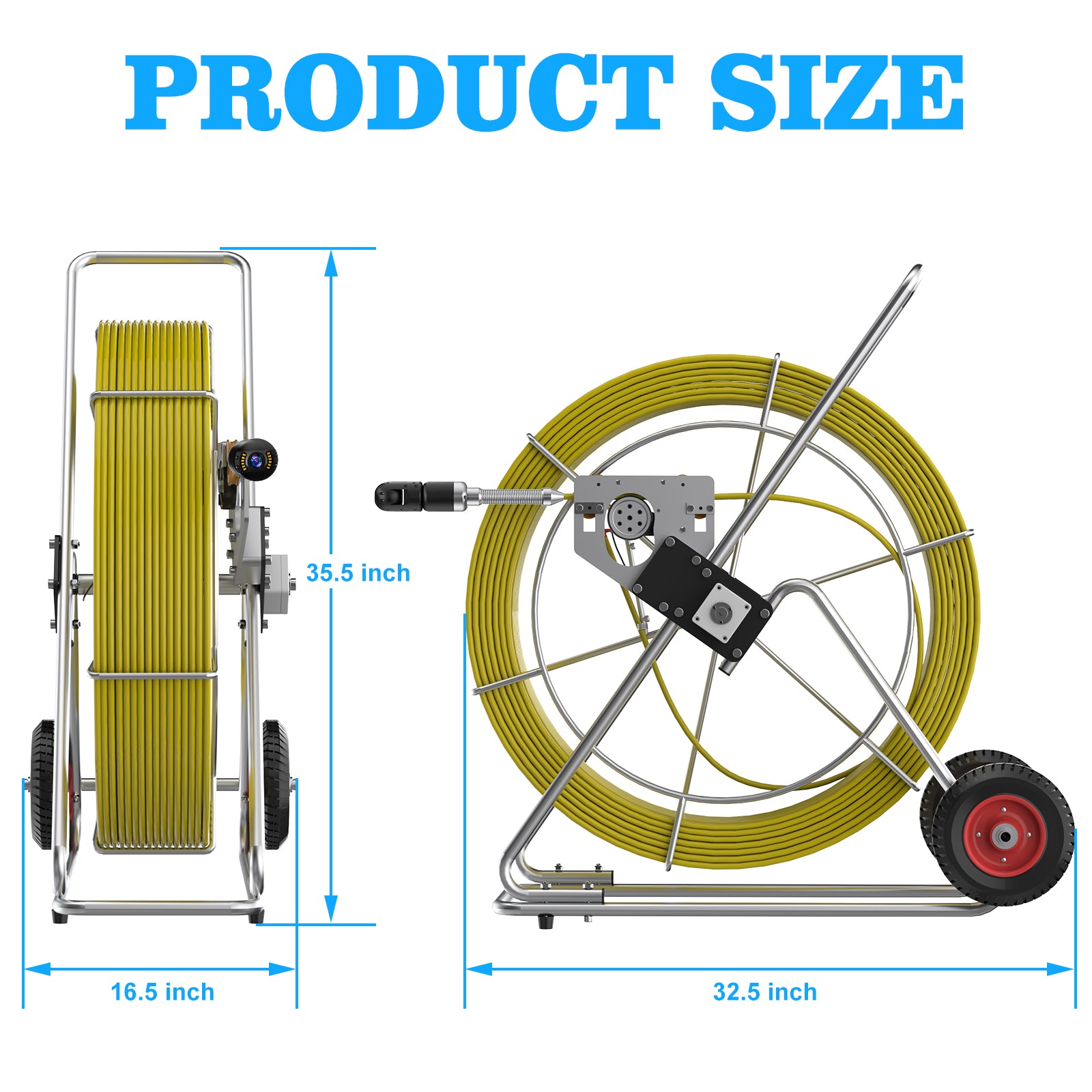 360 Rotating Plumbing Camera Long Range 263ft - 525ft Sewer Camera | U88360 (Delivery in 3-8 days)