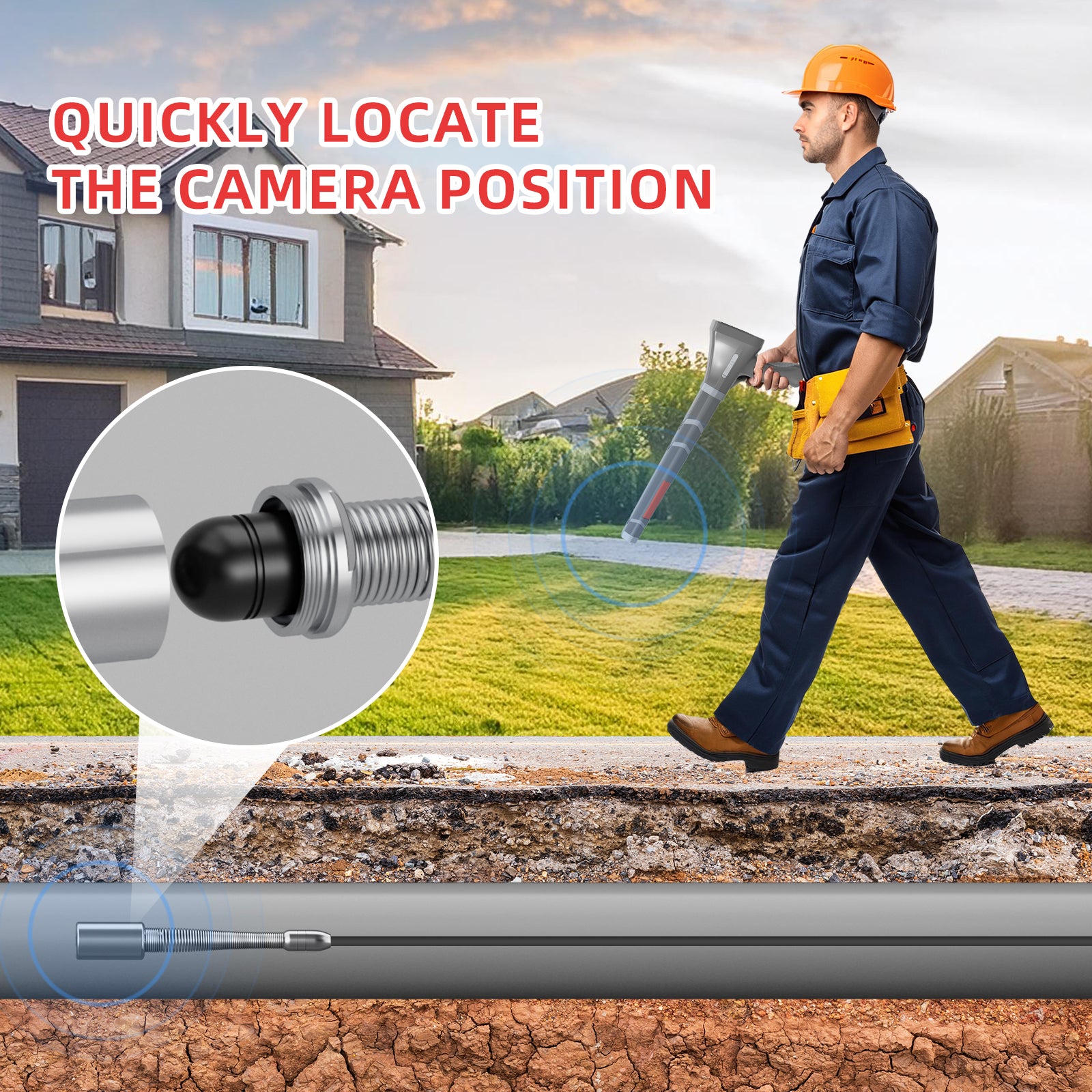 512Hz Sewer Camera Locator Underground Pipe Locator | S68R - Sanyipace ...