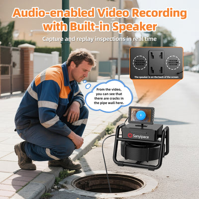 5-inch Screen Sewer Camera with Meter Marker & Multi-Color Options | S5517DC