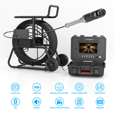360 Rotating Plumbing Camera with 9mm Coils Sewer Camera | S830ASMKT360 (Shipped within a week)