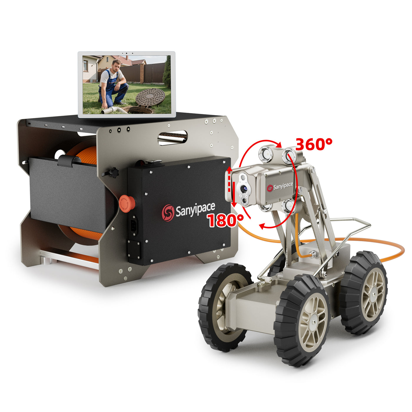 Robotic Sewer Crawler 360 Rotation Sewer Camera | U99360 (Shipped within a week)