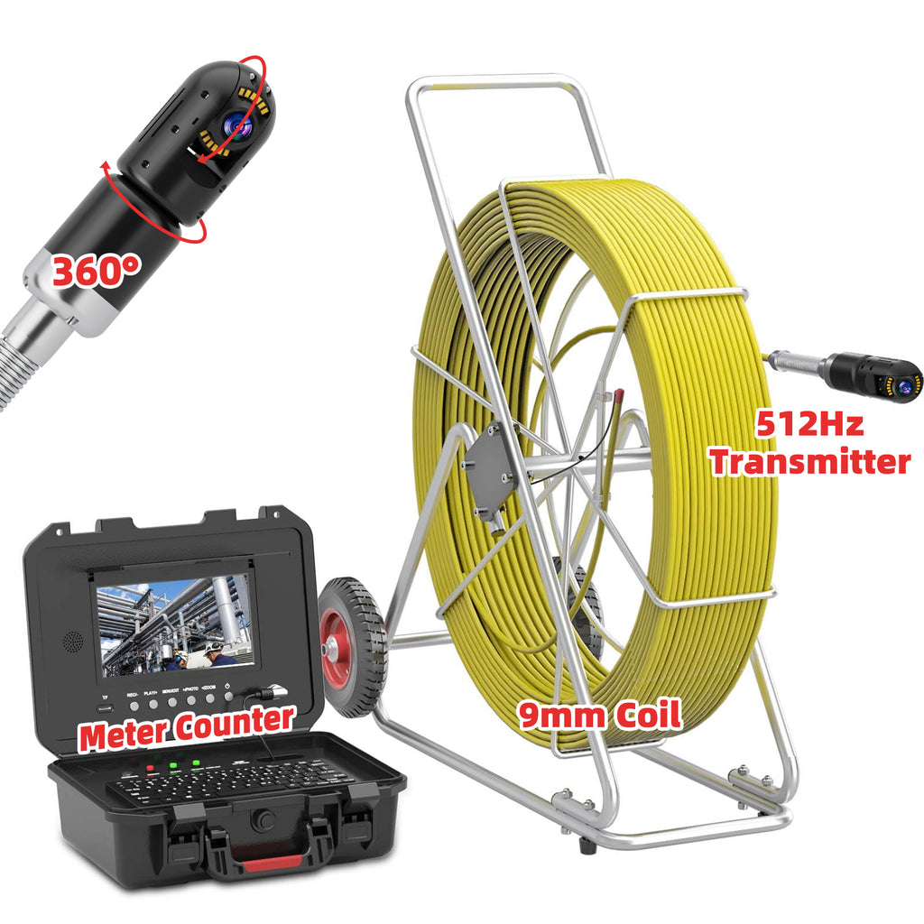360 Rotating Plumbing Camera Long Range 263ft - 525ft Sewer Camera | U88360 (Shipped within a week)