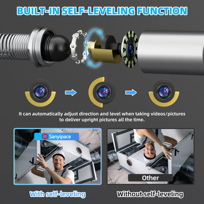 Sewer Camera 24pcs LED Lights Super Bright Drain Camera with 9mm/11mm Coils | S870DSTKM