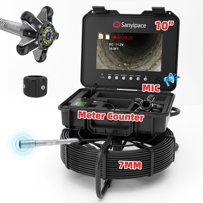 10-inch Plumbing Camera with Self-leveling & Meter Counter Sewer Camera | S840DSM