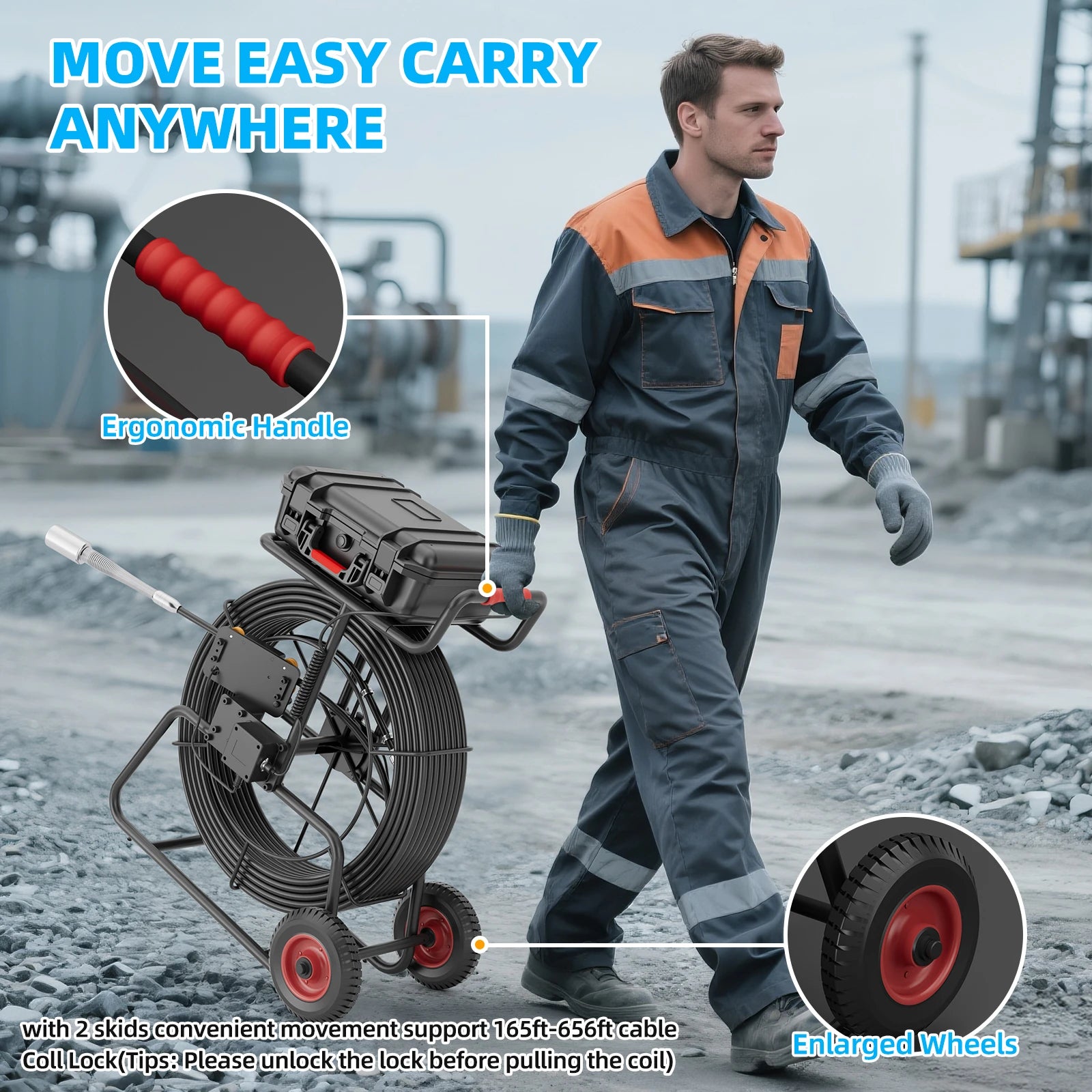 Csatorna kamera 24db LED-es fényű szuperfényes leeresztő kamera 9mm/11mm tekercsekkel | S870DSTKM