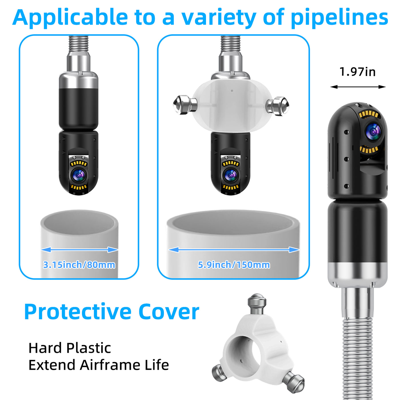360 Rotating Plumbing Camera with 9mm Coils Sewer Camera | S830ASMKT360 (Shipped within a week)