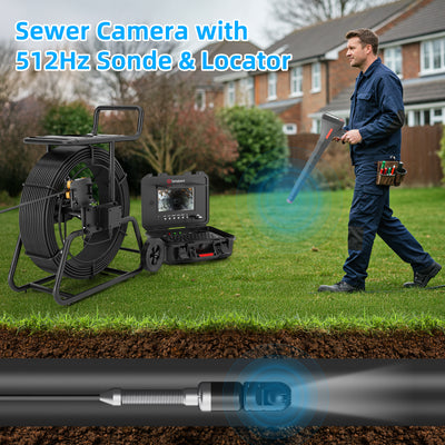 360 Rotating Plumbing Camera with 9mm Coils Sewer Camera | S830ASMKT360 (Shipped within a week)