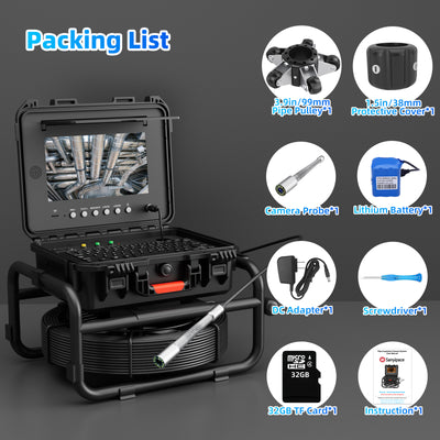 Drain Camera Harder Cable with 512Hz sonde & Meter Counter | S850DSTKM