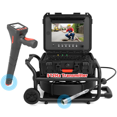 Sewer Camera with Easy Mobility Pull Handle & Wheels Plumbing Camera | S860DSTKM