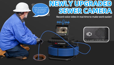 90° Rotation Screen Sewer Camera with Mic and Speaker| S8417D