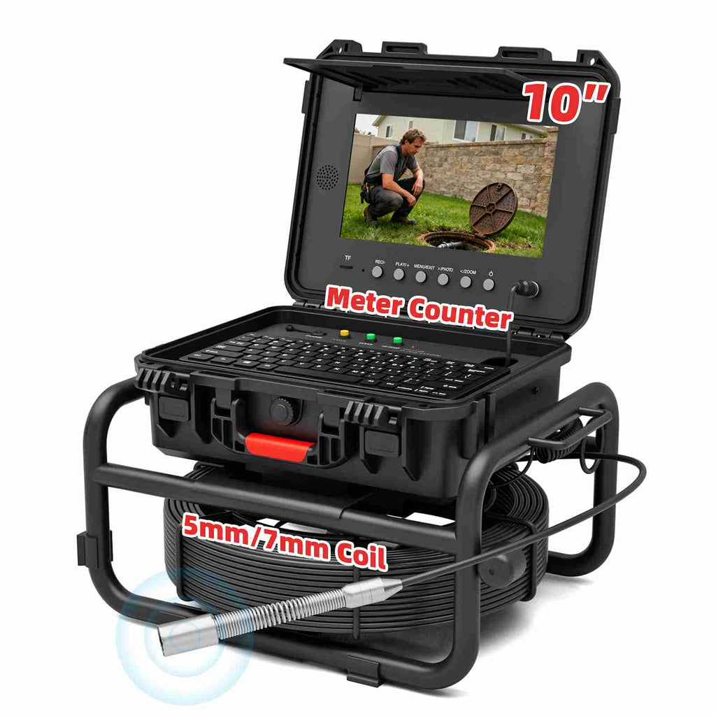 Cabo rígido para câmera de drenagem com sonda de 512Hz & Contador de Medidores | S850DSTKM