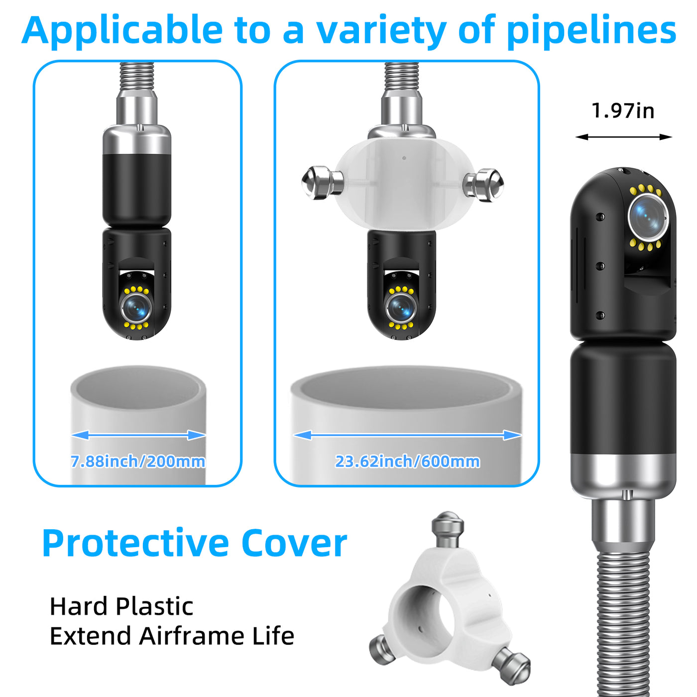 360 Rotating Plumbing Camera with 9mm Coils Sewer Camera | S830ASMKT360 (Shipped within a week)