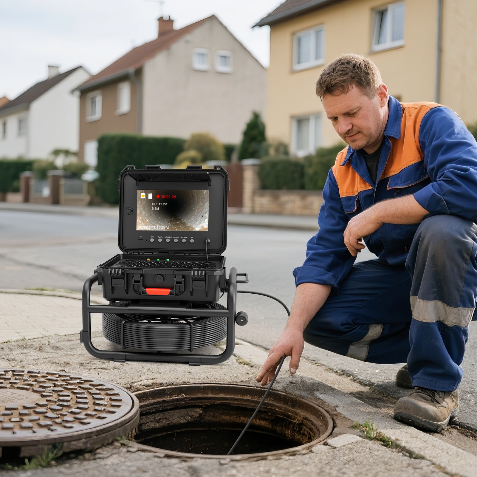 Drain Camera Harder Cable with 512Hz Sonde & Meter Counter | S850DSTKM