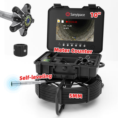 10-inch Plumbing Camera with Self-leveling & Meter Counter Sewer Camera | S840DSM