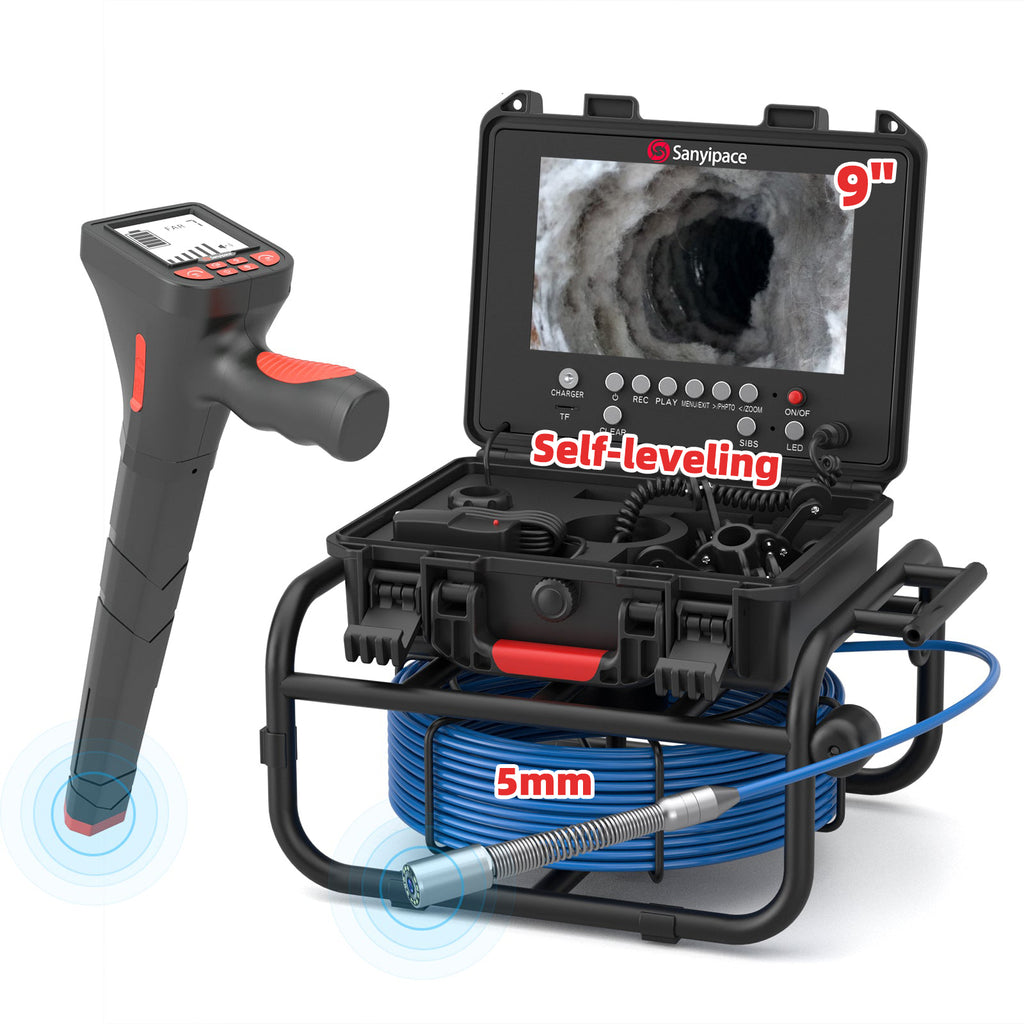 9-Inch Soft Cable Sewer Camera with 512Hz Sonde & Self-leveling | S8951DSRTM68R