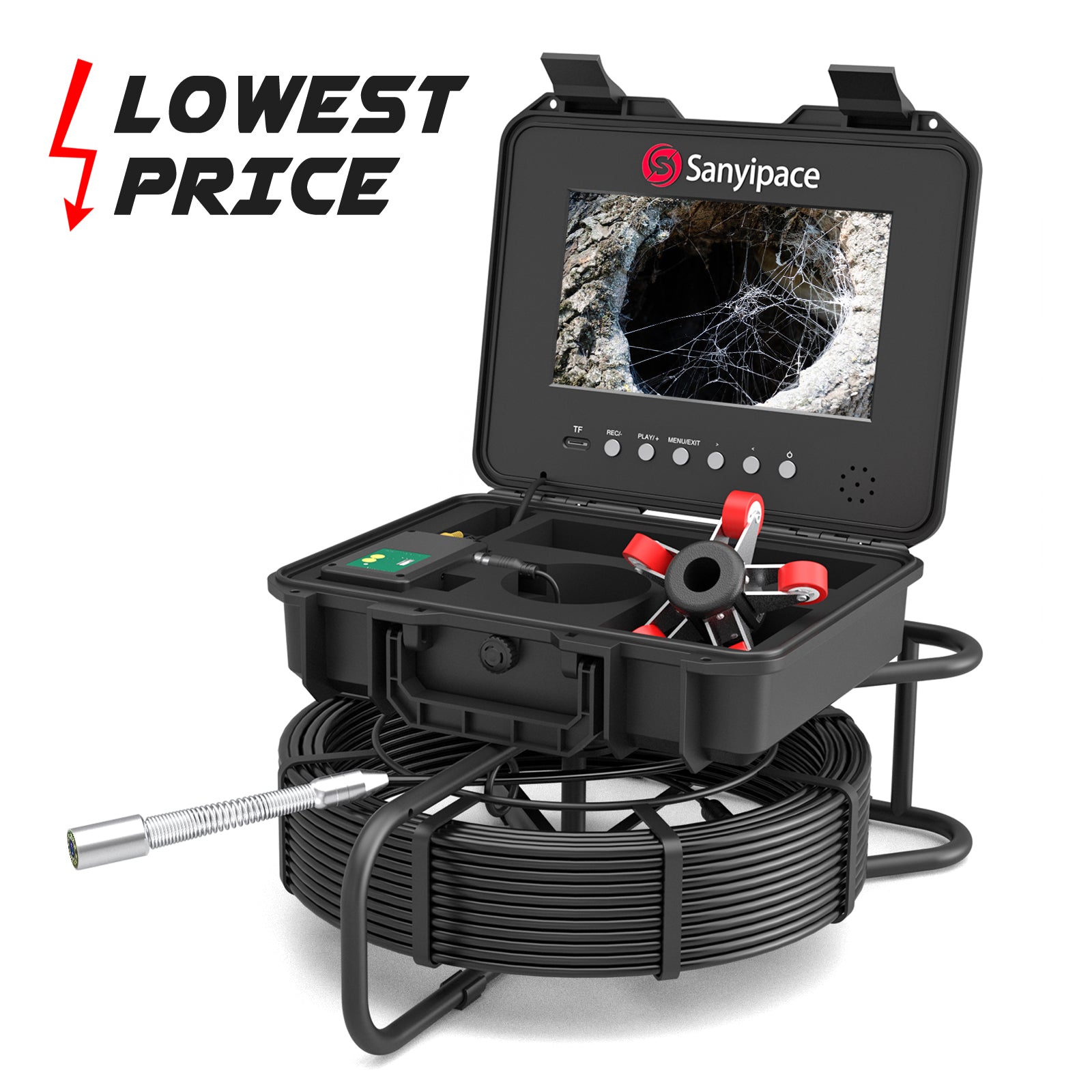 10-inch Endoscope Sewer Camera Harder Cable with 512Hz Probe  | F5800ADJKABTX
