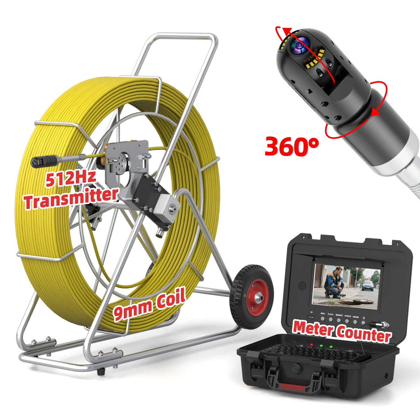 Sewer Inspection Camera with Rotating Camera