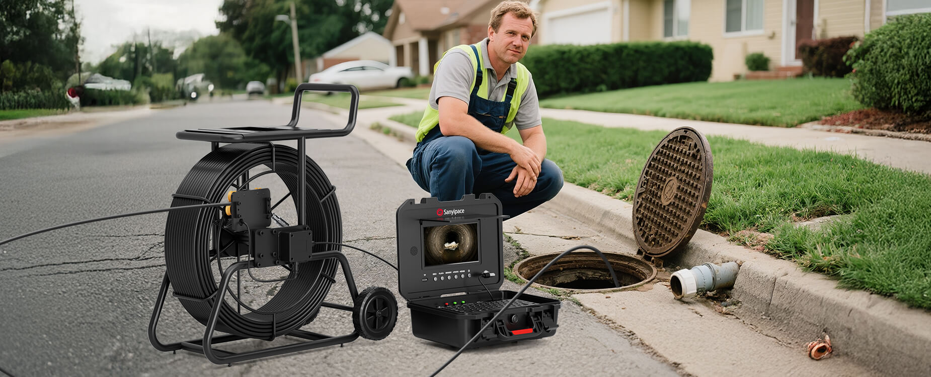 24pcs LED Lights Sewer Camera