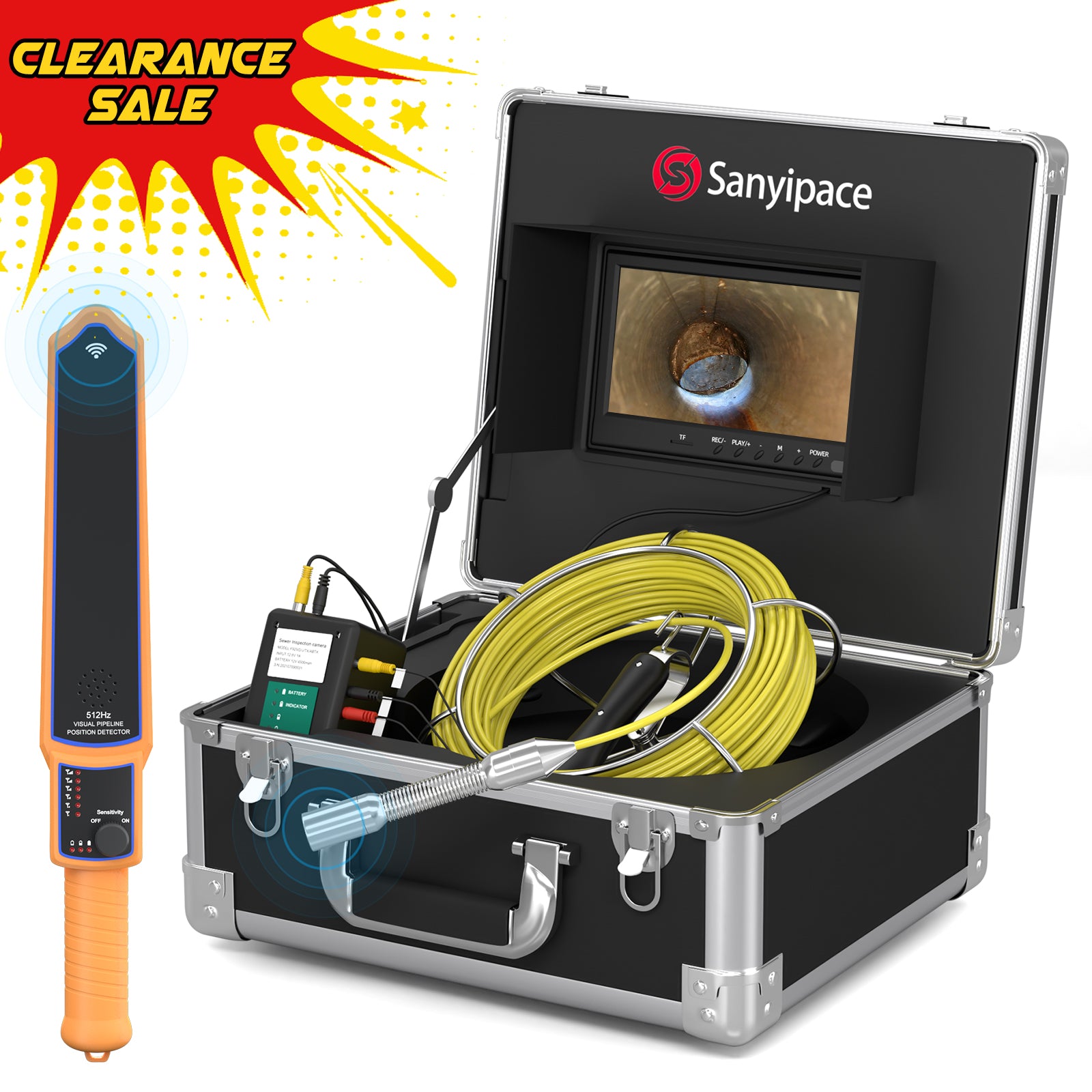 9 inch 512Hz Locator Sewer Camera With Meter Counter | F929DJTX