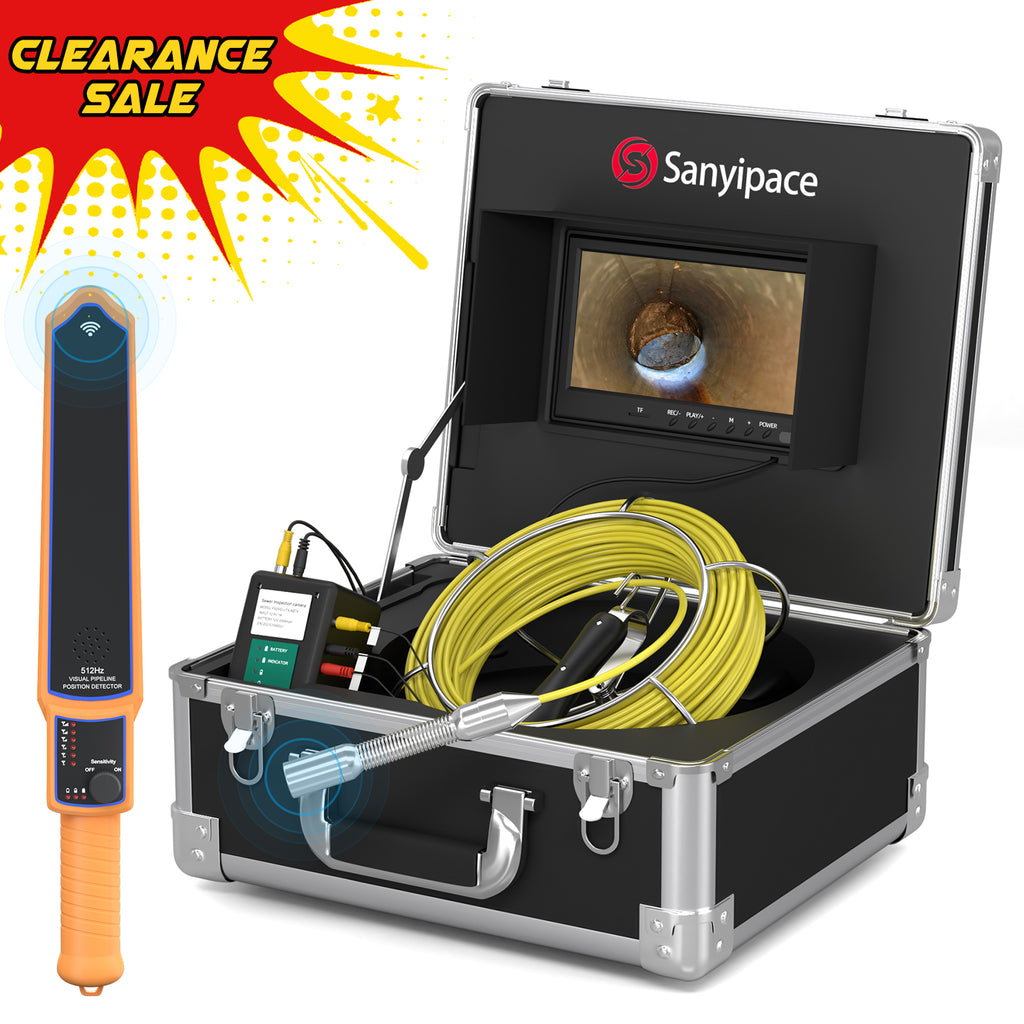 9 inch 512Hz Locator Sewer Camera With Meter Counter | F929DJTX