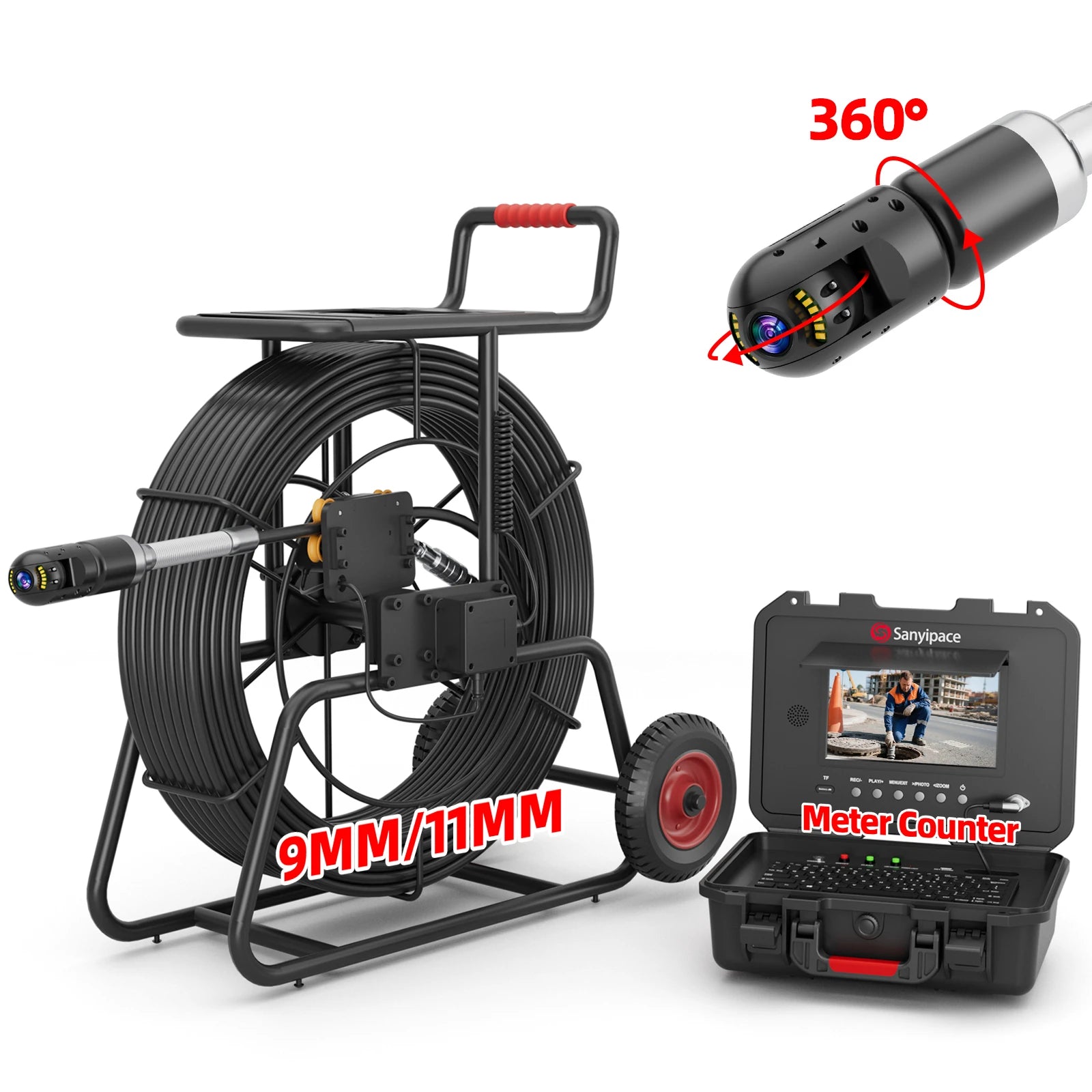 Sewer Inspection Camera with Rotating Camera